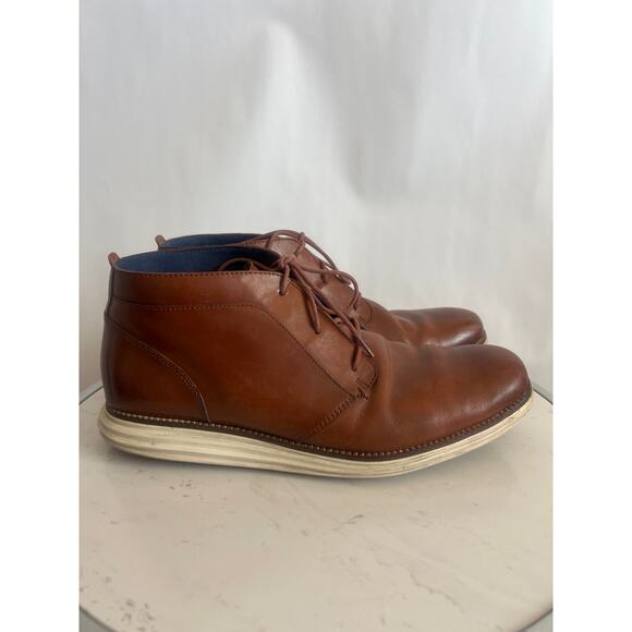 COLE HAAN ORIGNAL GRAND CHUKKA ANKLE BOOTS WOODBURY IVORY LACE UP SIZE 11M - Picture 5 of 11